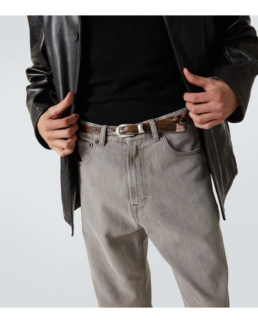 Our Legacy Brown 20Mm Braided Leather Belt for men