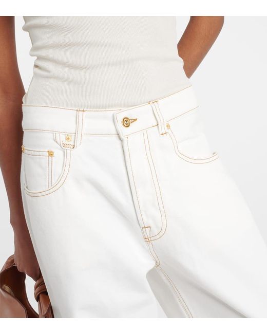 Jacquemus White Le De-nimes Large Wide-leg Jeans