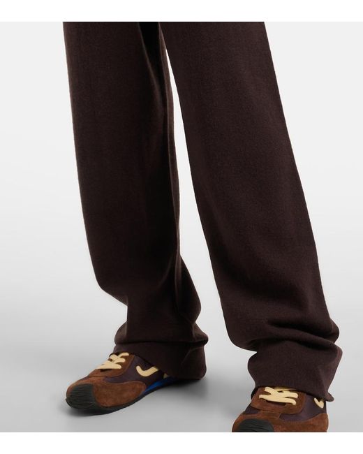 Extreme Cashmere Brown N°320 Rush Cashmere-Blend Straight Pants