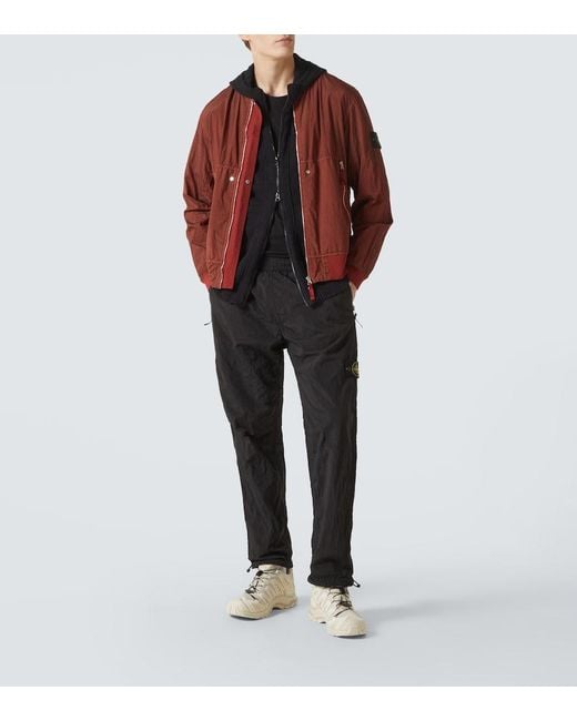 Stone Island Red Compass Bomber Jacket for men