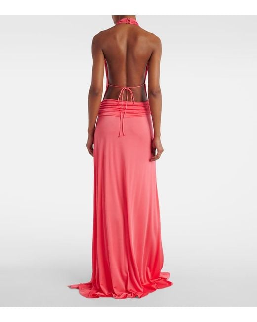 The New Arrivals Ilkyaz Ozel Pink Robe Tanit Aus Satin