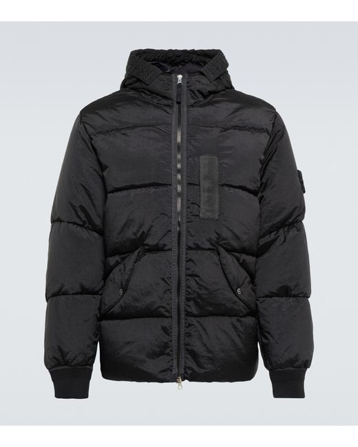 Stone Island Synthetic Technical Down Jacket in Black for Men | Lyst