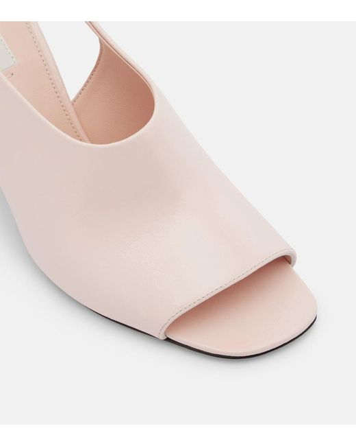 Totême  Pink Leather Slingback Sandals