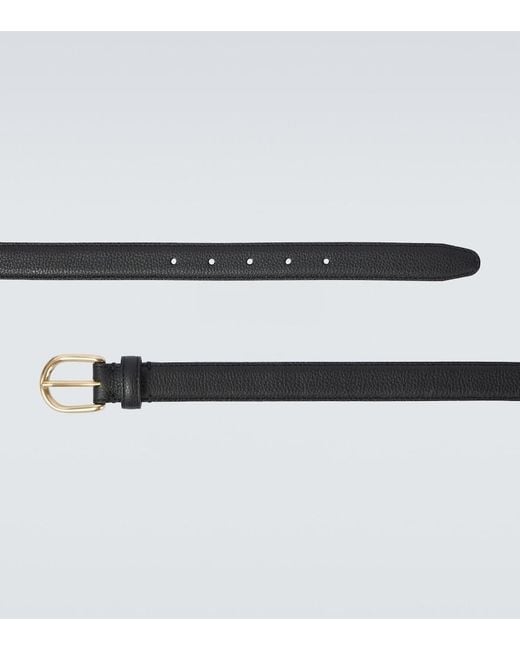 Saman Amel Black Cardon Leather Belt for men