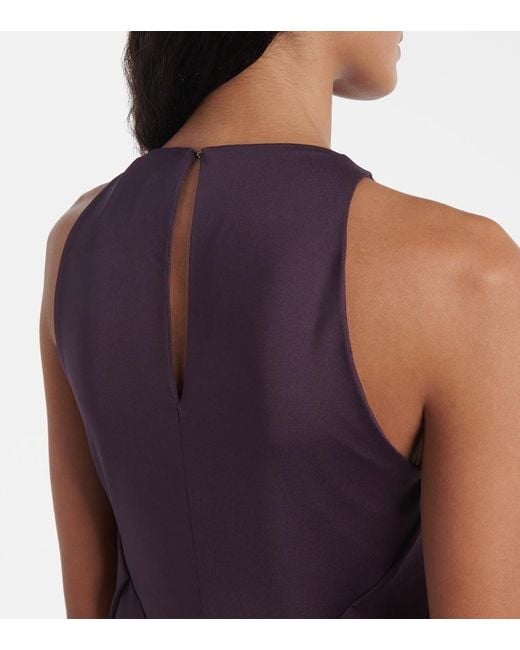 Victoria Beckham Purple Draped Gown