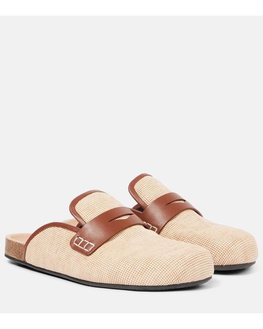 J.W. Anderson Pink Leather-Trimmed Mules