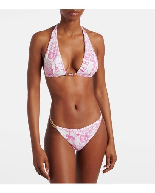 Versace Pink Printed Bikini Bottoms