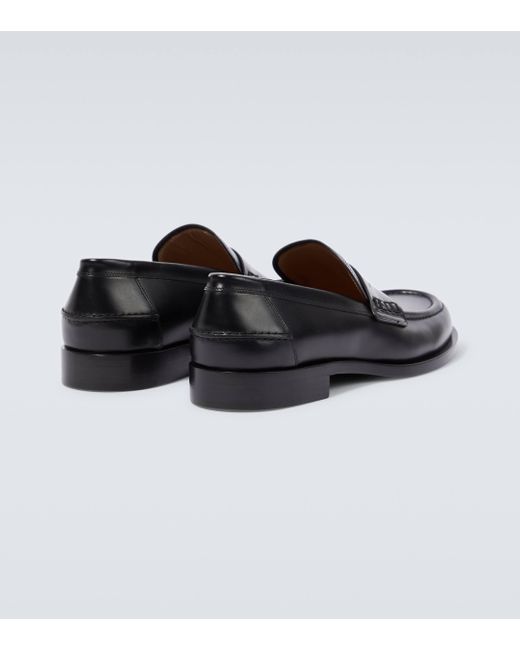 Gianvito Rossi Black Michael Leather Loafers for men
