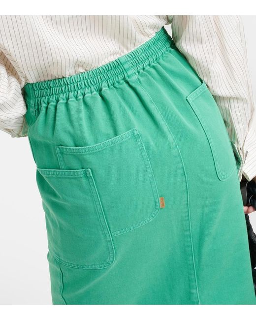 Max Mara Green Werther Denim Pencil Skirt