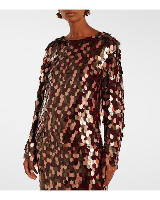 Dries Van Noten Multicolor Sequined Top