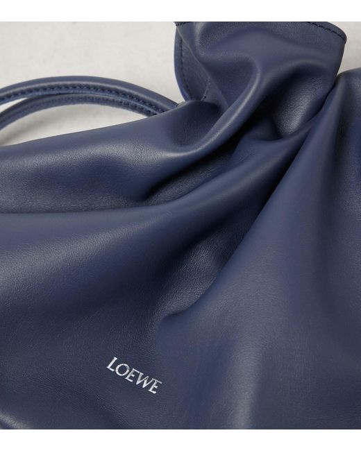 Loewe Blue Clutch Flamenco Medium Aus Leder