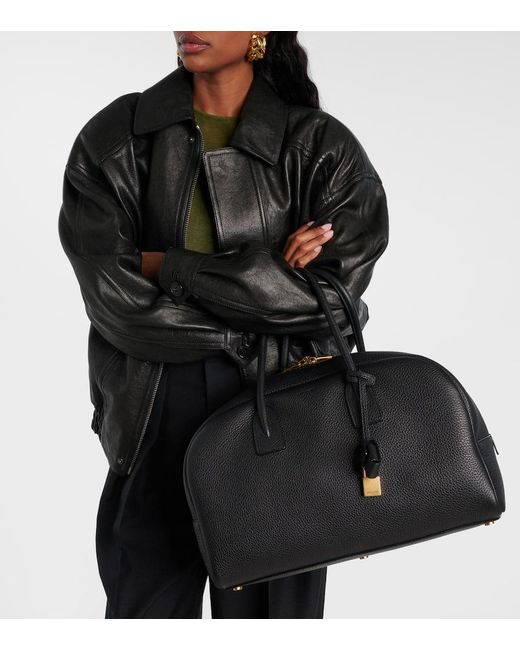 Saint Laurent Black Tote Bag Aus Leder