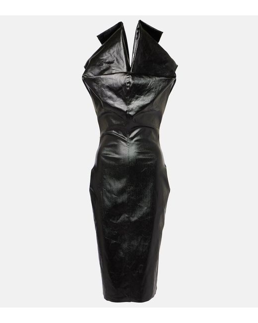 Vestido De Fiesta En Mezcla De Algodon Rick Owens de color Black