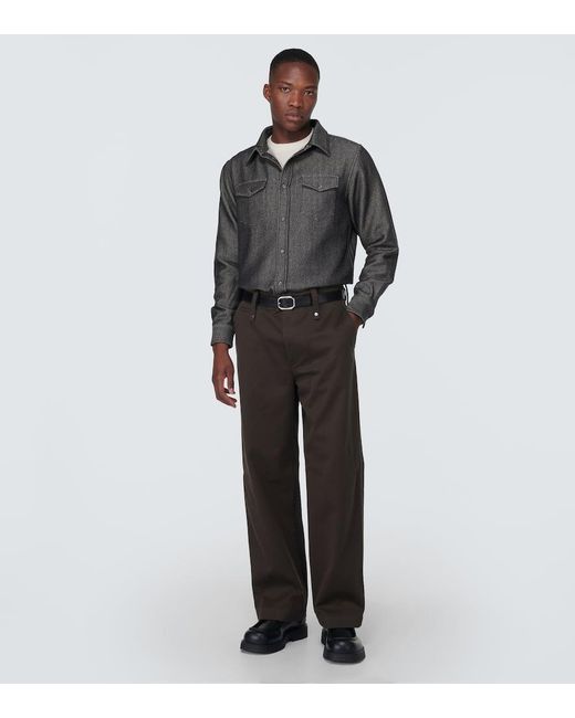 Camicia di jeans e cashmere di God's True Cashmere in Gray da Uomo