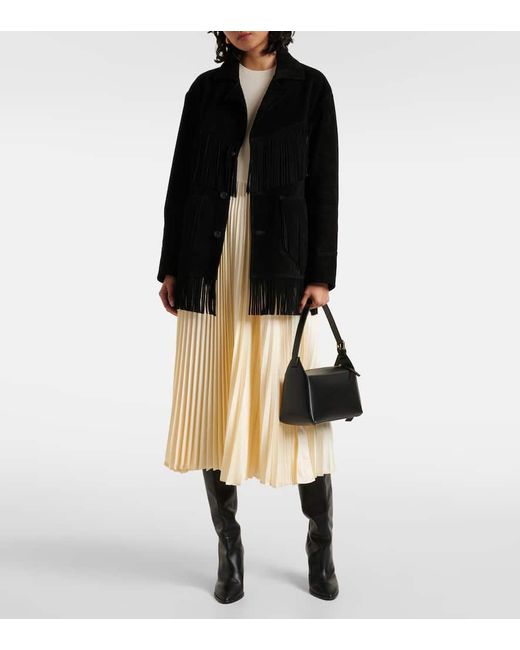 Polo Ralph Lauren Natural Jamie Knitted Pleated Stretch-Wool Blend Midi Dress
