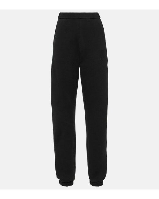 The Attico Black Penny Cotton Jersey Sweatpants