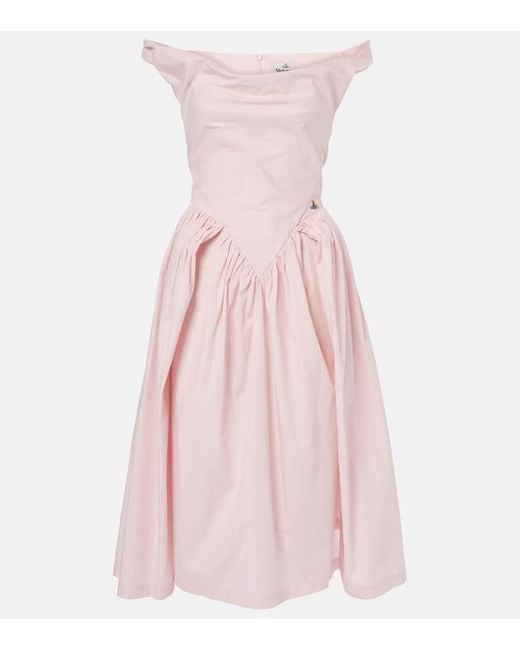 Vivienne Westwood Pink Sunday Draped Satin Corset Dress
