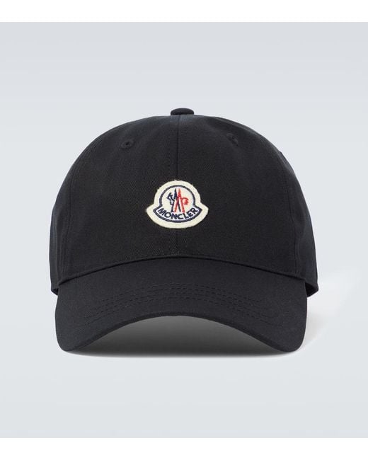Moncler Black Logo Baseball Cap for men