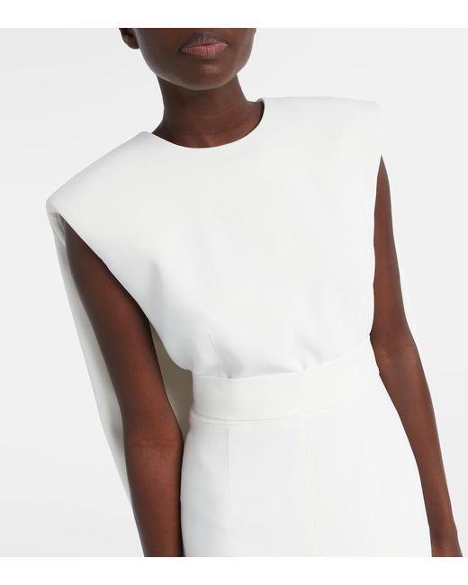 Givenchy White Caped Cocktail Dress