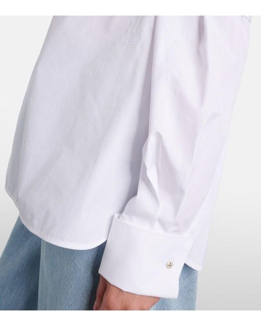 Max Mara White Curvone Cotton Blouse