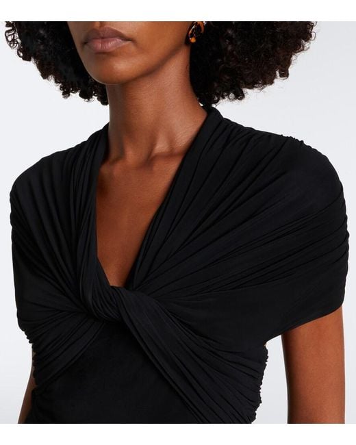 TOVE Black Hadara Gathered Top