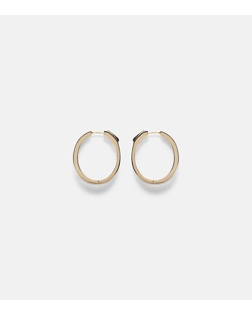 Anita Ko White Meryl 18Kt Hoop Earrings With Diamonds