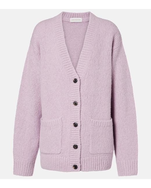 Dries Van Noten Pink Alpaca And Wool-Blend Cardigan