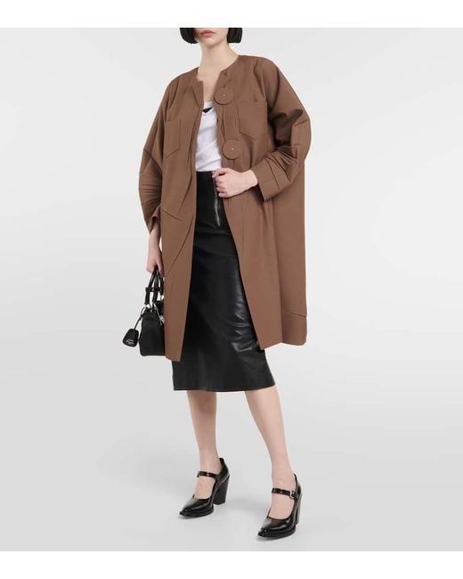 Prada Brown Asymmetric Coat