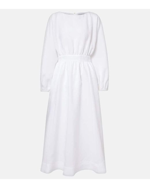Gabriela Hearst White Maxikleid Ahmose Aus Leinen