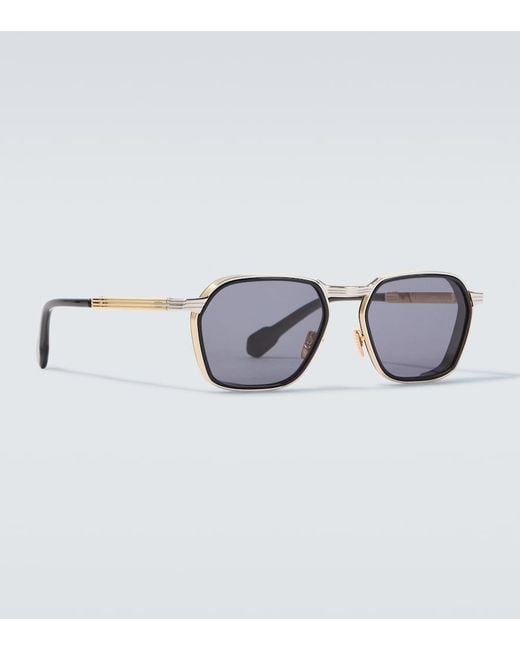 Jacques Marie Mage Brown Beckett Square Sunglasses for men