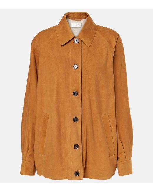 The Row Brown Sedor Suede Jacket