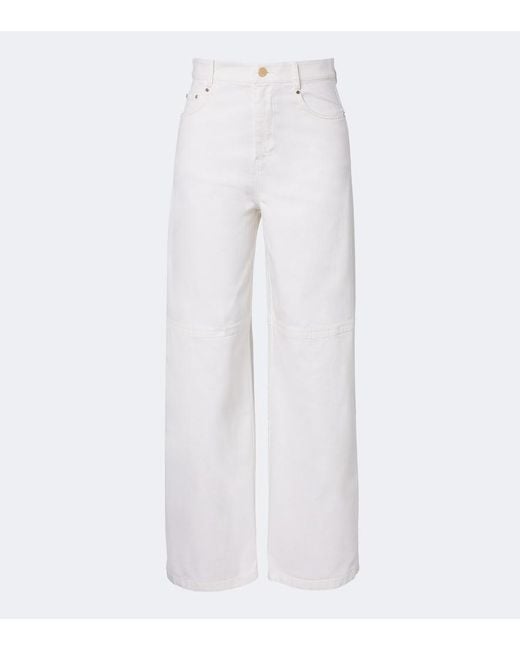 Max Mara White Wide-Leg Jeans