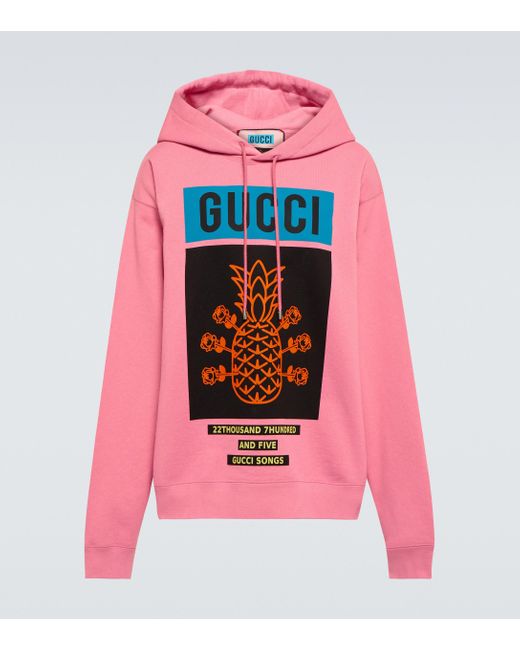 Gucci Baumwolle Hoodie GG in Pink für Herren | Lyst DE