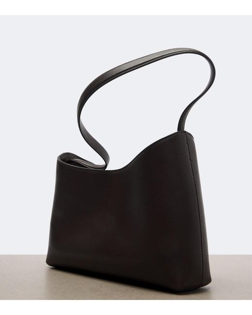 The Row Black Alma Small Leather Shoulder Bag