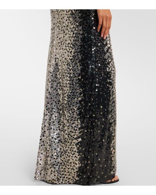 Abito Lungo Caron Con Paillettes di Jenny Packham in Gray