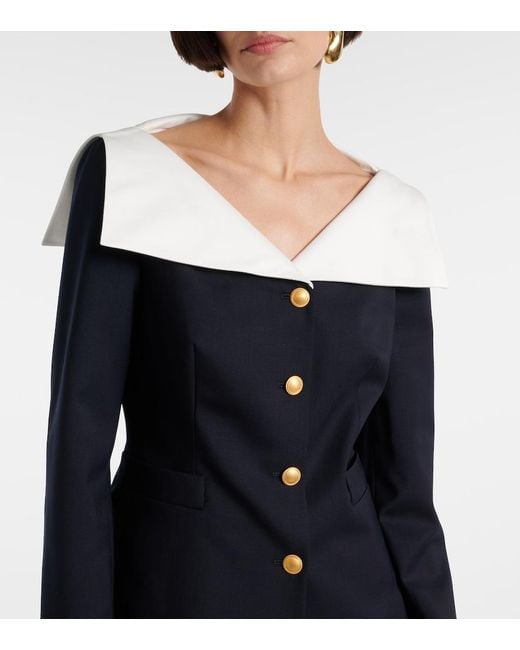 Alessandra Rich Blue Wool-Blend Jacket