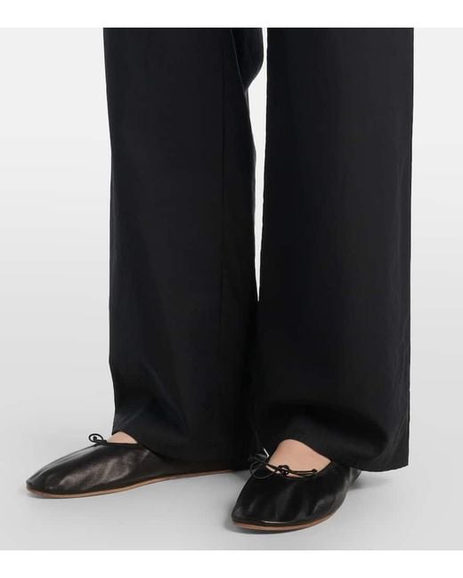 The Row Blue Gerade Mid-Rise-Hose Zuzana Aus Baumwoll-Twill