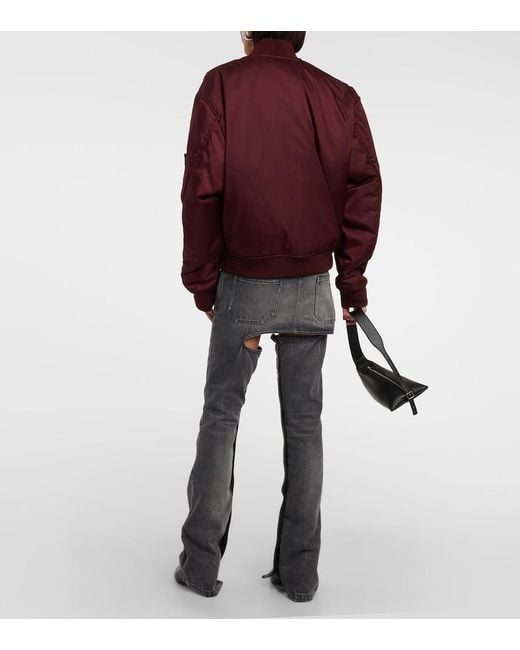 Courreges Red Logo Bomber Jacket