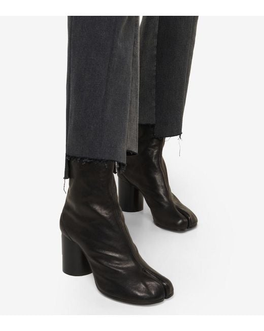 Maison Margiela Black Ankle Boots Tabi Aus Leder