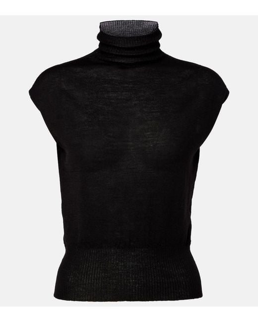 Rick Owens Black Turtle Virgin Wool Top