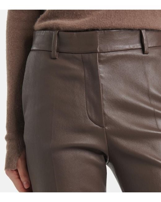 Joseph Gray Coleman Leather Slim Pants