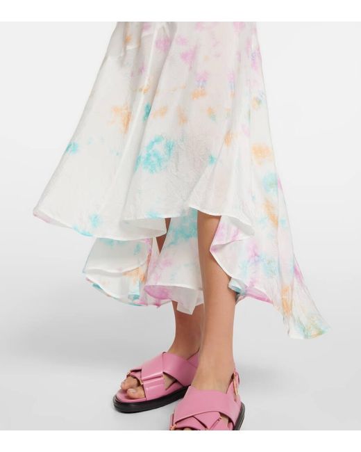 Robe Longue En Soie Anna Kosturova en coloris White