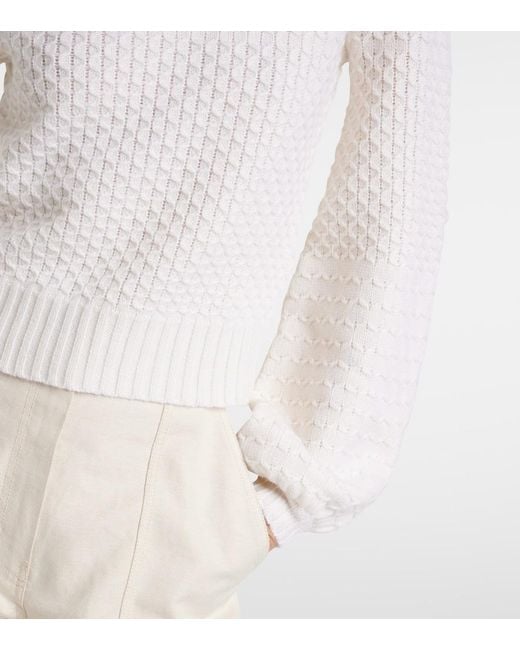 Max Mara White Elvira Wool And Cashmere Sweater