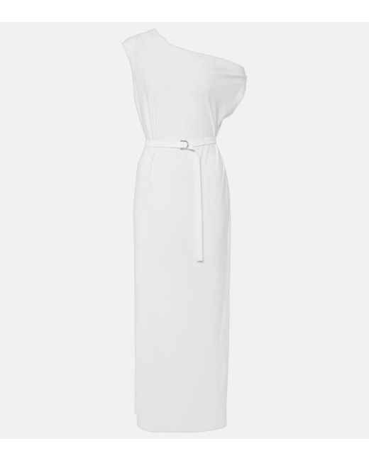 Robe longue asymetrique Norma Kamali en coloris White