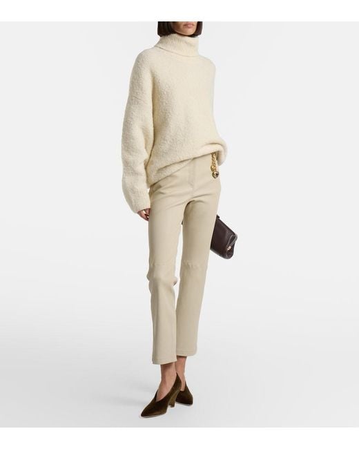 Joseph Natural Leather Bootcut Pants