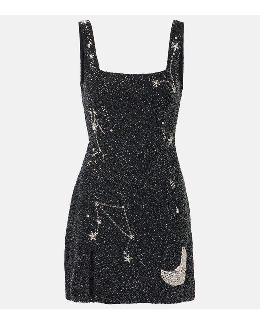 Staud Black Verziertes Minikleid