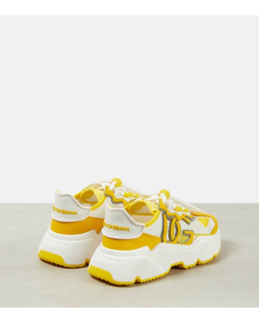 Dolce & Gabbana Yellow 'daymaster' Sneakers,