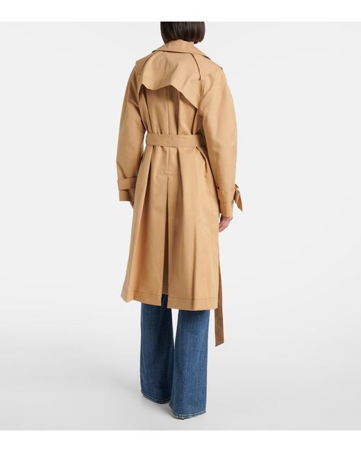 Victoria Beckham Natural Cotton Trench Coat