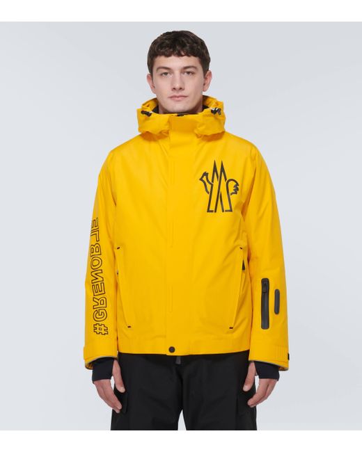 3 MONCLER GRENOBLE Yellow Moriond Ski Jacket In Gore-tex 2l for men