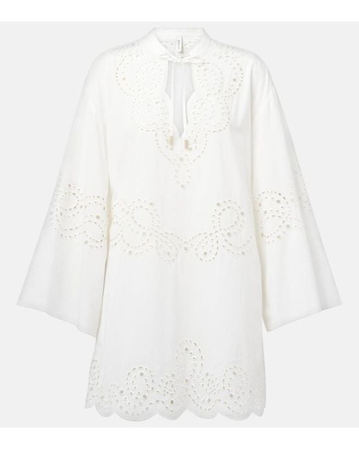 Jonathan Simkhai White Sarina Broderie Anglaise Minidress